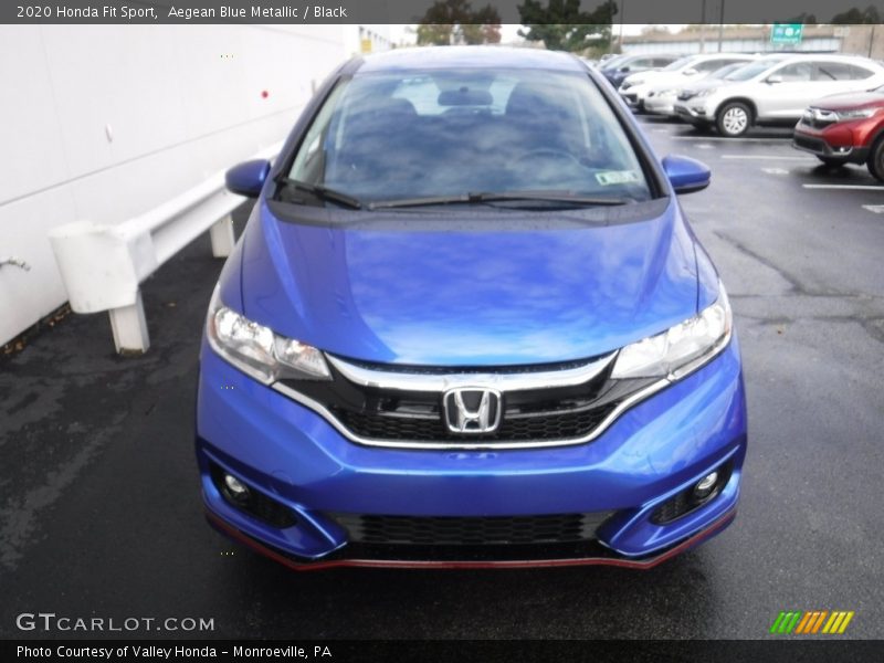 Aegean Blue Metallic / Black 2020 Honda Fit Sport