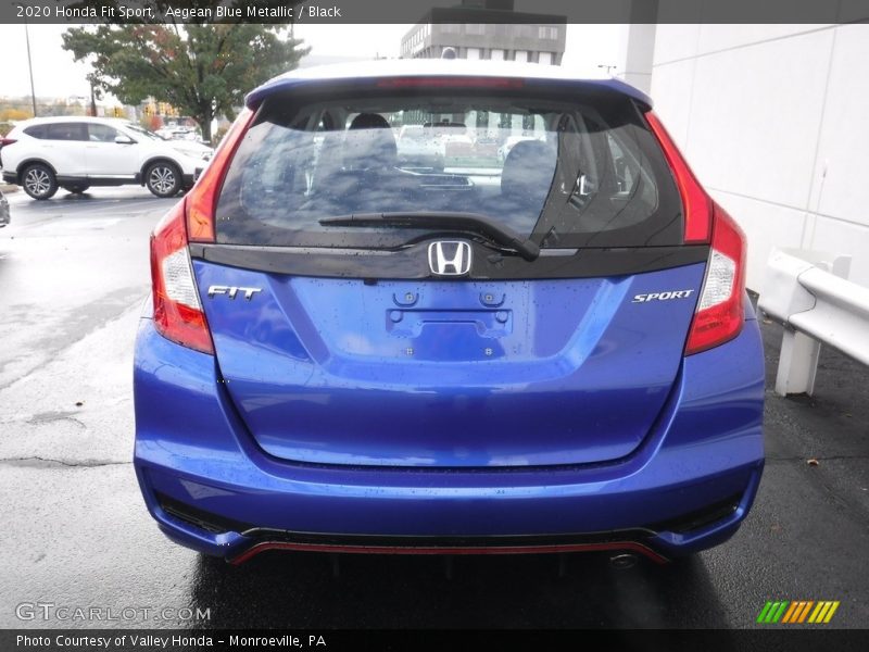 Aegean Blue Metallic / Black 2020 Honda Fit Sport