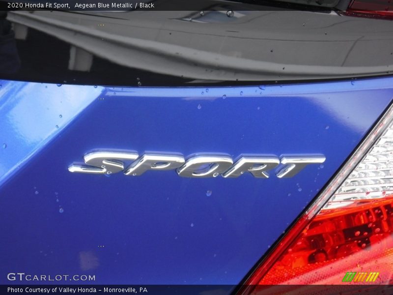 Aegean Blue Metallic / Black 2020 Honda Fit Sport