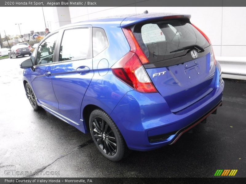 Aegean Blue Metallic / Black 2020 Honda Fit Sport
