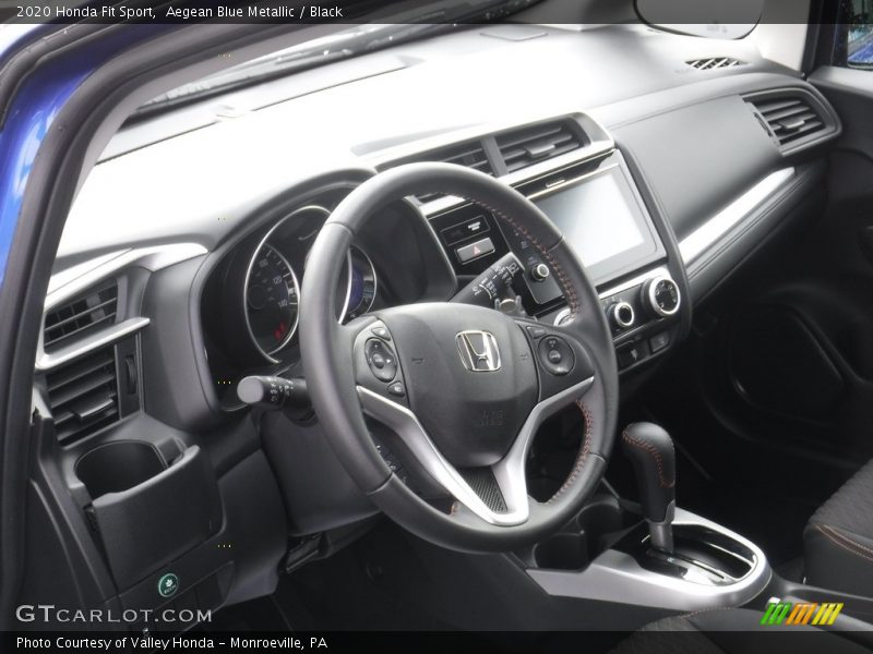 Aegean Blue Metallic / Black 2020 Honda Fit Sport