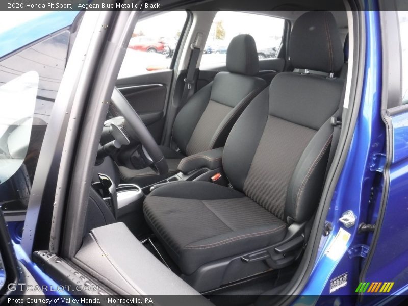 Aegean Blue Metallic / Black 2020 Honda Fit Sport