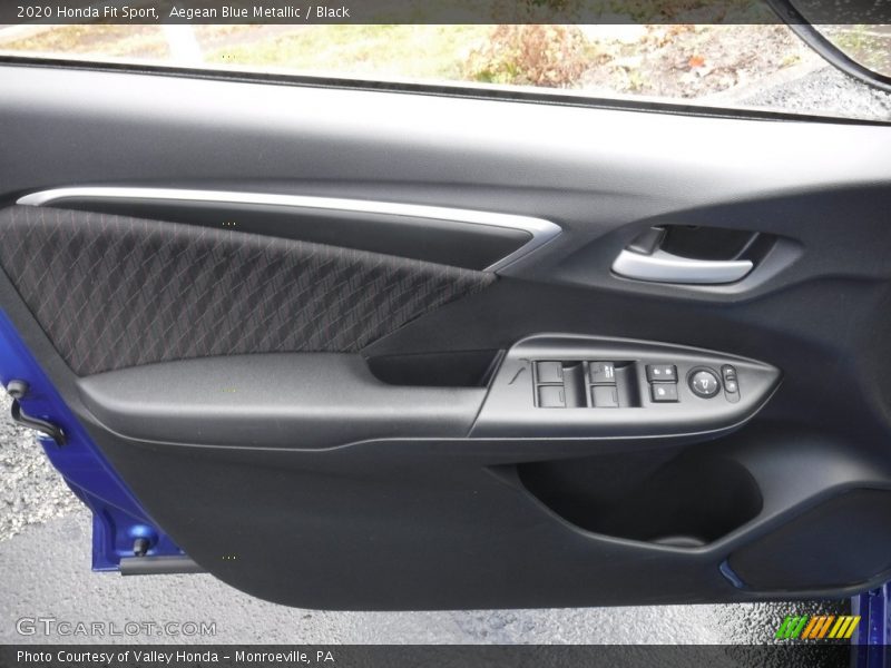 Aegean Blue Metallic / Black 2020 Honda Fit Sport