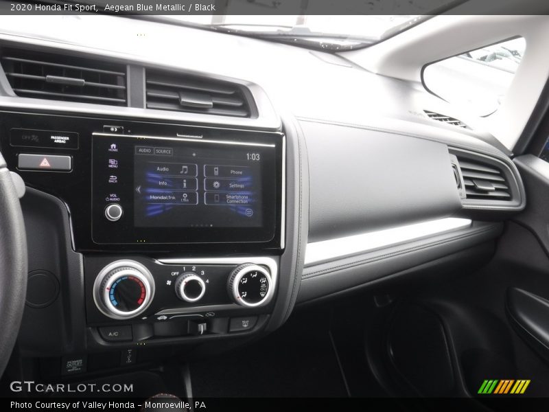 Aegean Blue Metallic / Black 2020 Honda Fit Sport