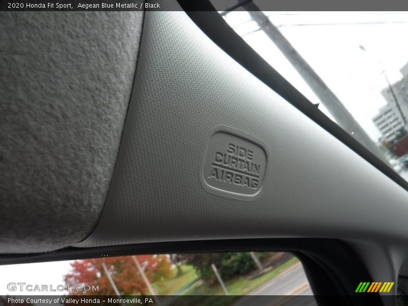 Aegean Blue Metallic / Black 2020 Honda Fit Sport