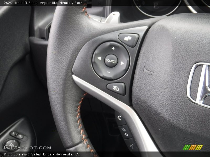 Aegean Blue Metallic / Black 2020 Honda Fit Sport