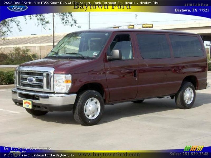 Dark Toreador Red Metallic / Medium Flint 2008 Ford E Series Van E350 Super Duty XLT Passenger