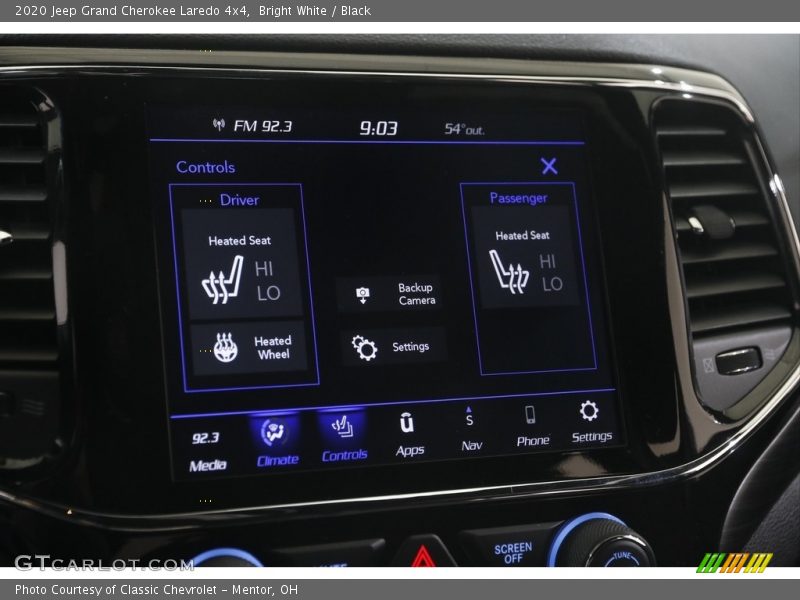 Bright White / Black 2020 Jeep Grand Cherokee Laredo 4x4
