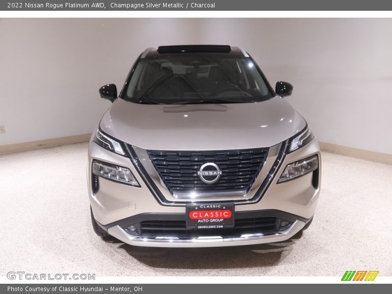 Champagne Silver Metallic / Charcoal 2022 Nissan Rogue Platinum AWD