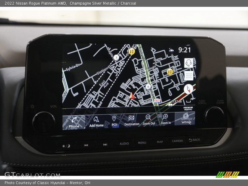 Navigation of 2022 Rogue Platinum AWD