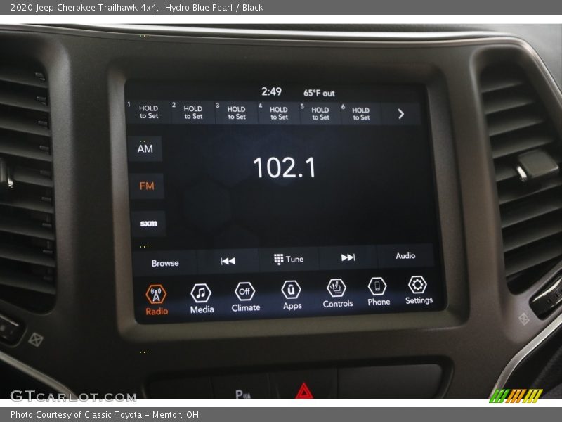 Hydro Blue Pearl / Black 2020 Jeep Cherokee Trailhawk 4x4