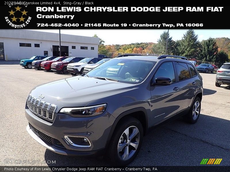 Sting-Gray / Black 2022 Jeep Cherokee Limited 4x4