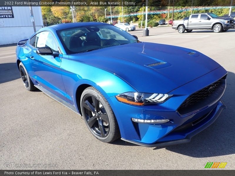 Atlas Blue Metallic / Ebony 2022 Ford Mustang Ecoboost Premium Fastback