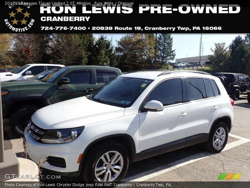 Pure White / Charcoal 2017 Volkswagen Tiguan Limited 2.0T 4Motion