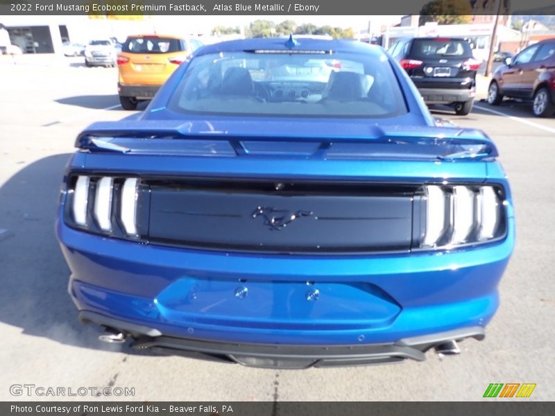 Atlas Blue Metallic / Ebony 2022 Ford Mustang Ecoboost Premium Fastback