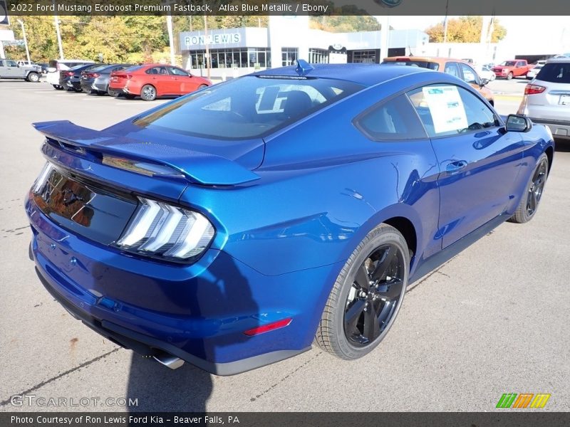 Atlas Blue Metallic / Ebony 2022 Ford Mustang Ecoboost Premium Fastback