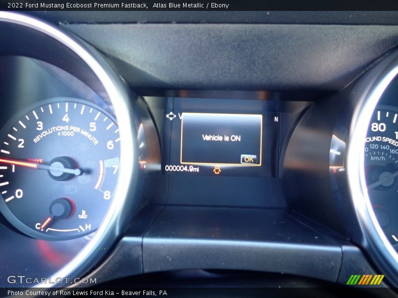 Atlas Blue Metallic / Ebony 2022 Ford Mustang Ecoboost Premium Fastback