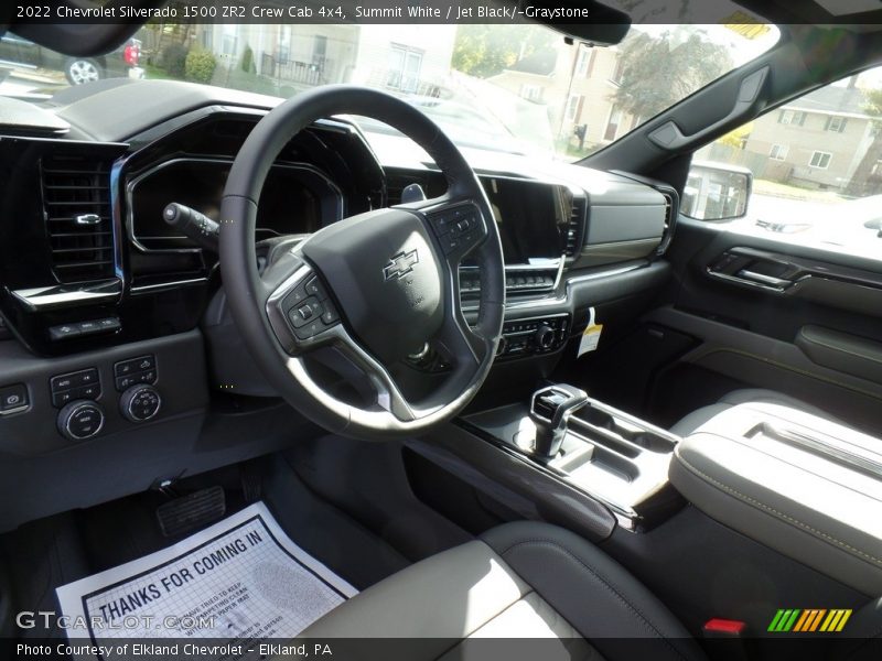 Summit White / Jet Black/­Graystone 2022 Chevrolet Silverado 1500 ZR2 Crew Cab 4x4
