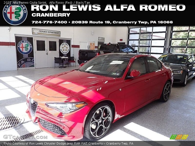 Alfa Rosso (Red) / Black/Tan 2023 Alfa Romeo Giulia Sprint