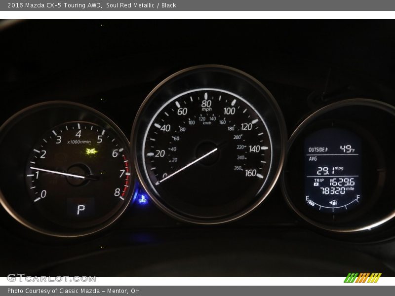 Soul Red Metallic / Black 2016 Mazda CX-5 Touring AWD