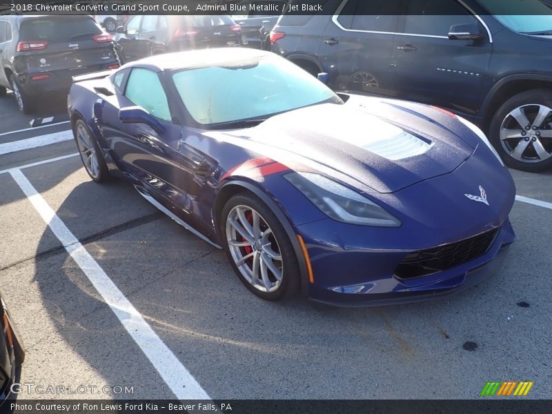 Admiral Blue Metallic / Jet Black 2018 Chevrolet Corvette Grand Sport Coupe