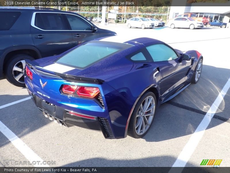 Admiral Blue Metallic / Jet Black 2018 Chevrolet Corvette Grand Sport Coupe