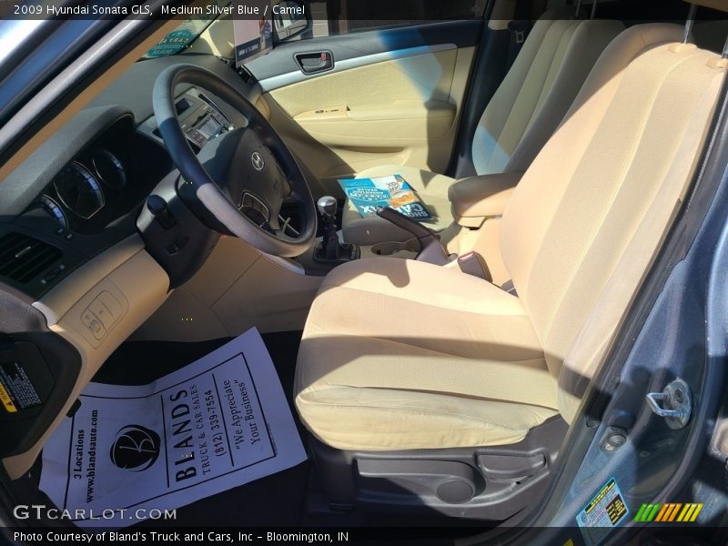 Medium Silver Blue / Camel 2009 Hyundai Sonata GLS