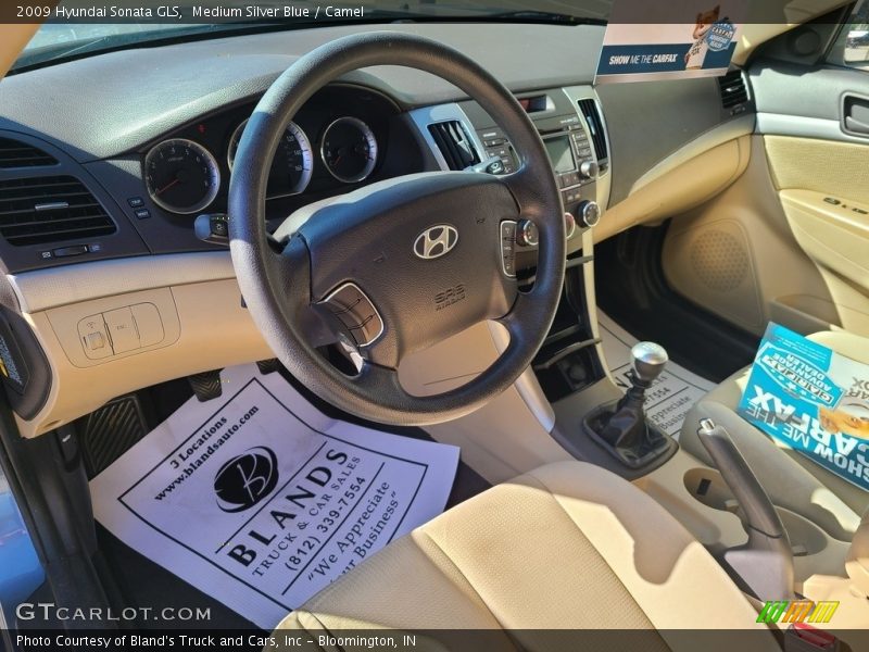 Medium Silver Blue / Camel 2009 Hyundai Sonata GLS