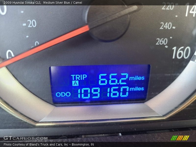 Medium Silver Blue / Camel 2009 Hyundai Sonata GLS