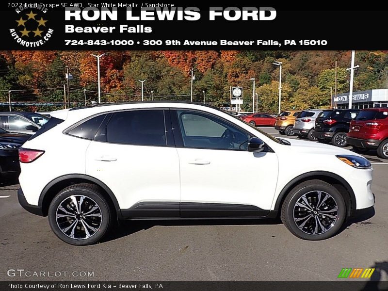 Star White Metallic / Sandstone 2022 Ford Escape SE 4WD