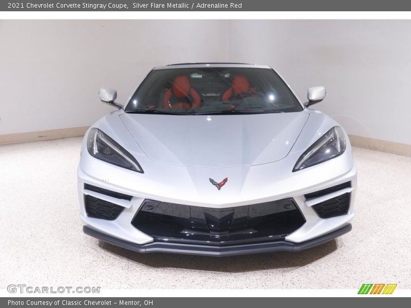 Silver Flare Metallic / Adrenaline Red 2021 Chevrolet Corvette Stingray Coupe
