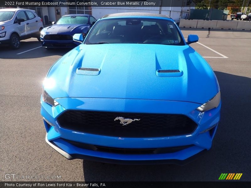 Grabber Blue Metallic / Ebony 2022 Ford Mustang Ecoboost Premium Convertible