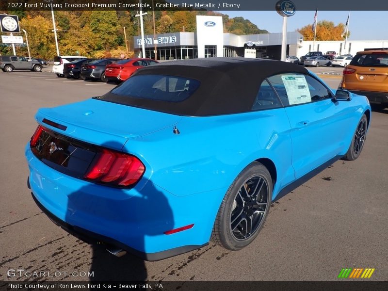 Grabber Blue Metallic / Ebony 2022 Ford Mustang Ecoboost Premium Convertible
