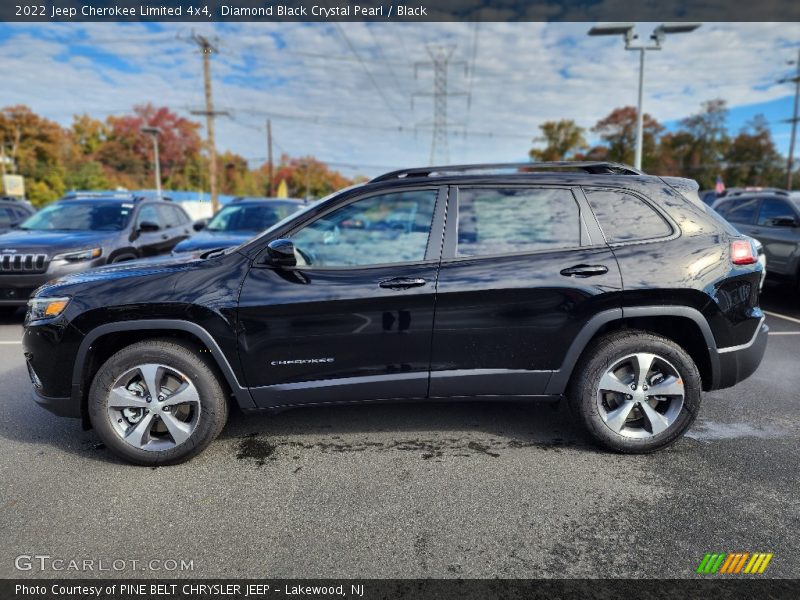 Diamond Black Crystal Pearl / Black 2022 Jeep Cherokee Limited 4x4