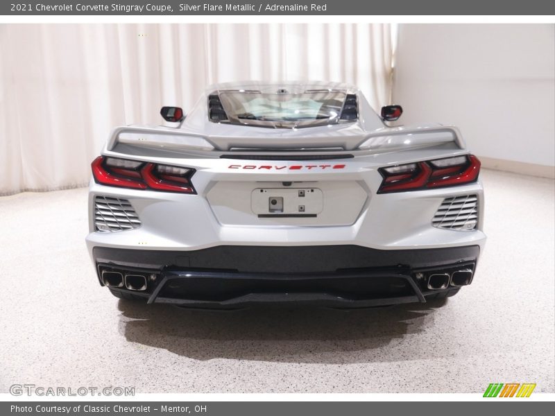 Silver Flare Metallic / Adrenaline Red 2021 Chevrolet Corvette Stingray Coupe