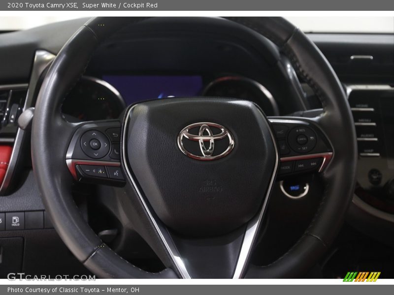 Super White / Cockpit Red 2020 Toyota Camry XSE