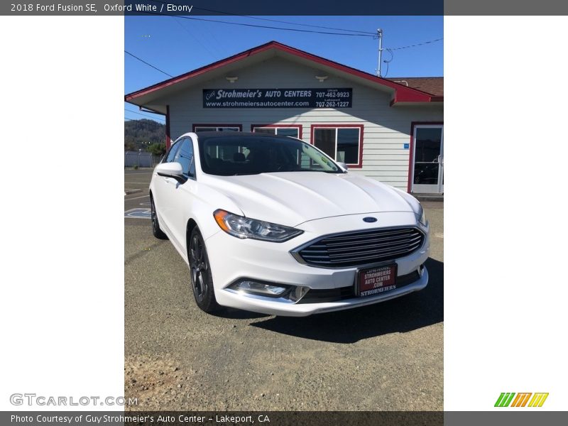 Oxford White / Ebony 2018 Ford Fusion SE