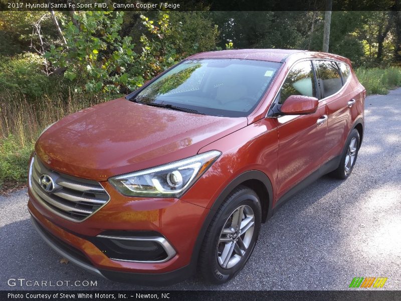 Canyon Copper / Beige 2017 Hyundai Santa Fe Sport FWD