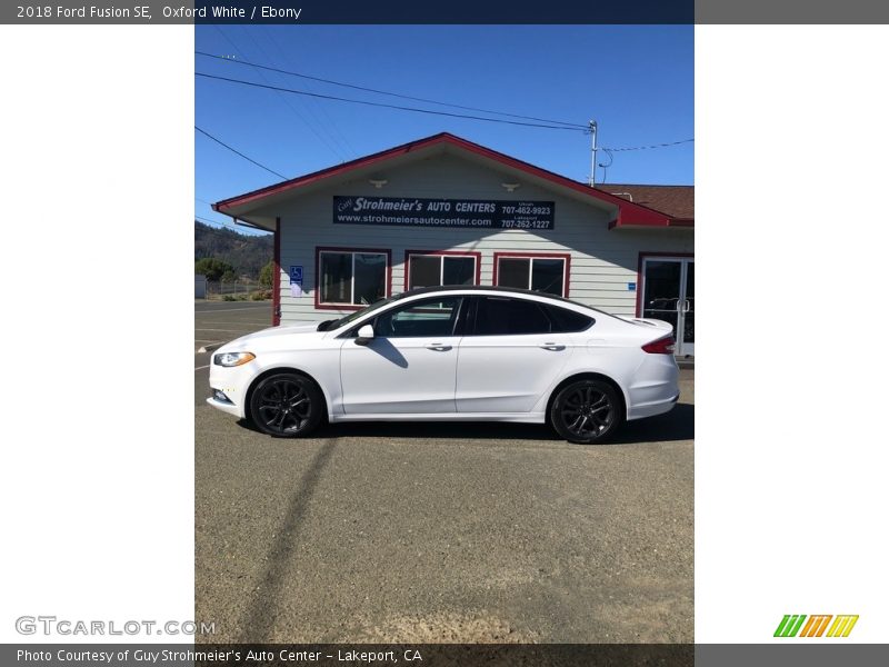 Oxford White / Ebony 2018 Ford Fusion SE