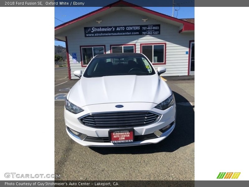 Oxford White / Ebony 2018 Ford Fusion SE