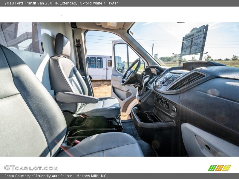 Oxford White / Pewter 2018 Ford Transit Van 350 HR Extended