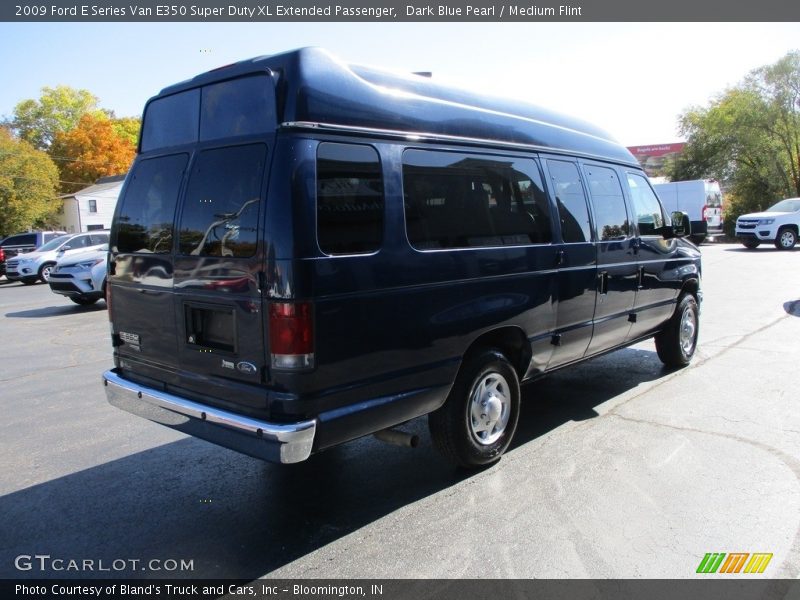Dark Blue Pearl / Medium Flint 2009 Ford E Series Van E350 Super Duty XL Extended Passenger