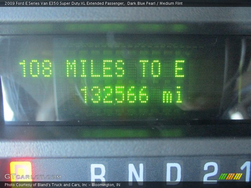 Dark Blue Pearl / Medium Flint 2009 Ford E Series Van E350 Super Duty XL Extended Passenger