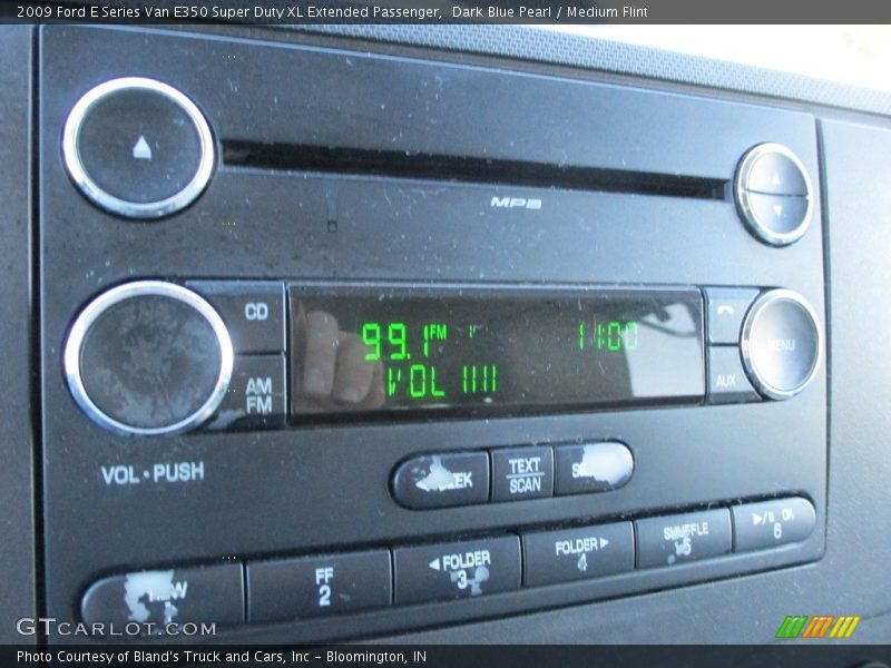 Dark Blue Pearl / Medium Flint 2009 Ford E Series Van E350 Super Duty XL Extended Passenger