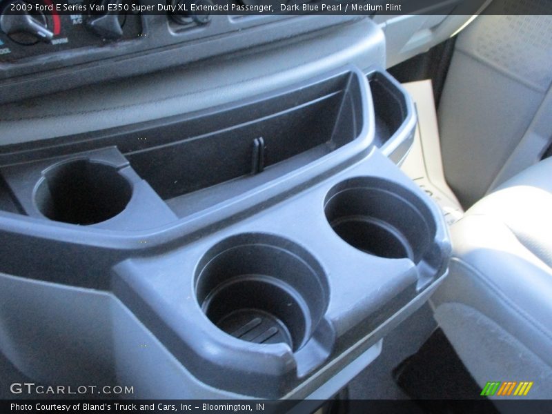 Dark Blue Pearl / Medium Flint 2009 Ford E Series Van E350 Super Duty XL Extended Passenger