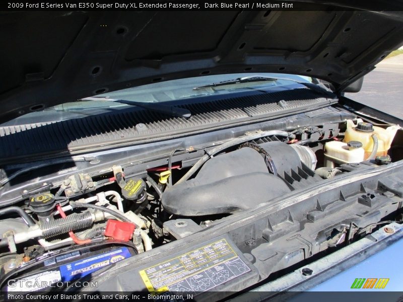 Dark Blue Pearl / Medium Flint 2009 Ford E Series Van E350 Super Duty XL Extended Passenger