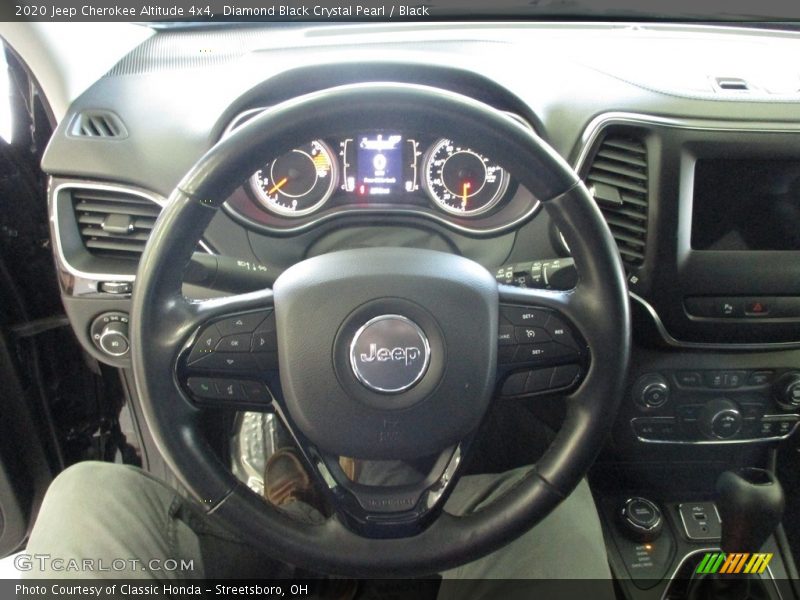 Diamond Black Crystal Pearl / Black 2020 Jeep Cherokee Altitude 4x4