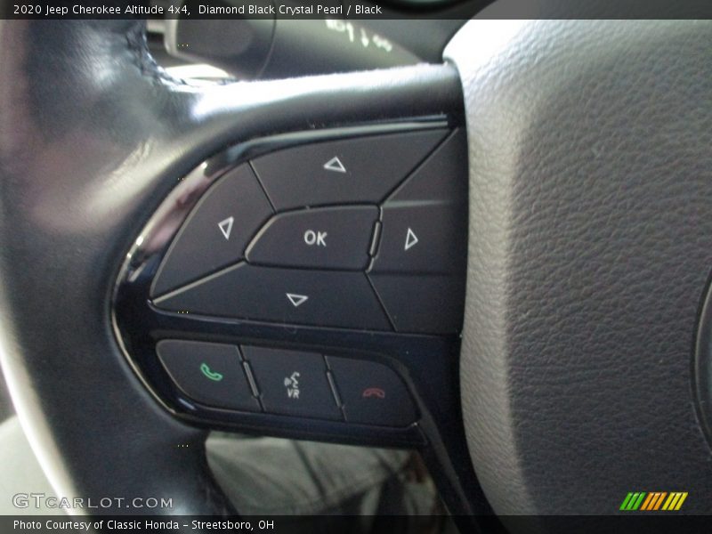 Diamond Black Crystal Pearl / Black 2020 Jeep Cherokee Altitude 4x4