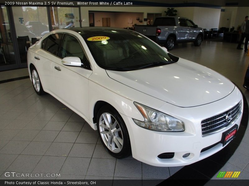 Winter Frost White / Caffe Latte 2009 Nissan Maxima 3.5 SV Premium