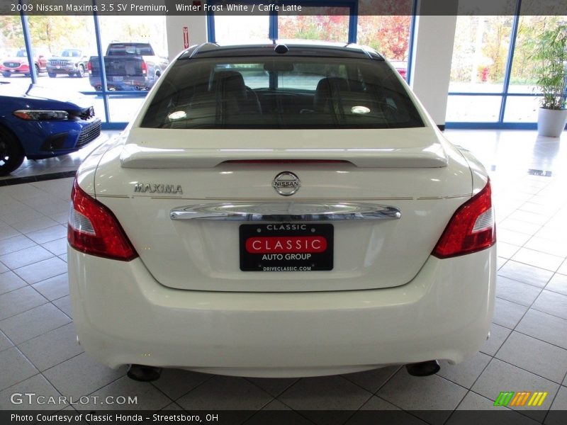 Winter Frost White / Caffe Latte 2009 Nissan Maxima 3.5 SV Premium